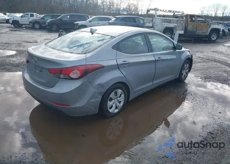 2016 Hyundai Elantra Se z USA, uszkodzony, nr VIN 5NPDH4AE6GH731816